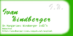 ivan windberger business card